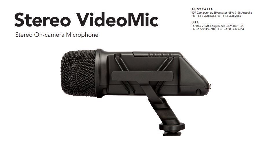 rode stereo videomic_datasheet